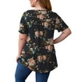 thumbnail image 7 of LETDIOSTO Women's Plus Size Tops Short Sleeve Shirts Lace Pleated Tunic Causal Tee Blouses M-4XL, 7 of 7