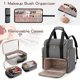 thumbnail image 3 of Mochila de maquillaje LUXJA con 3 fundas extraíbles y bolsa para cepillos gris, 3 of 7