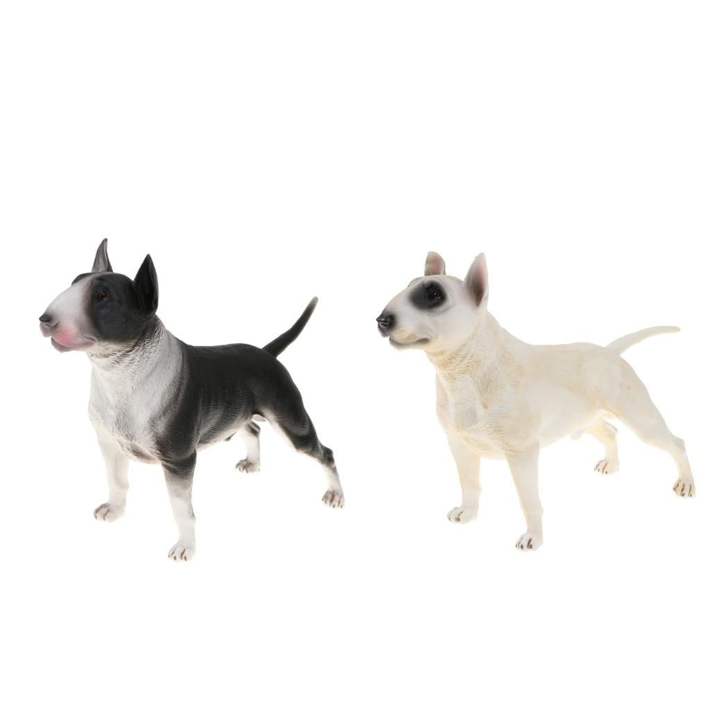 Plastica realistiche Bull Terrier Action Figure cane modello Wildlife 
