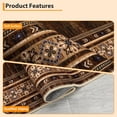 thumbnail image 4 of 8x10 Washable Area Rug - Modern Bordered Solid Brown Rug, Non-Shedding Stain Resistant Non-Slip Low Pile Rug for Living Room Bedroom Apartment Farmhouse, 4 of 7