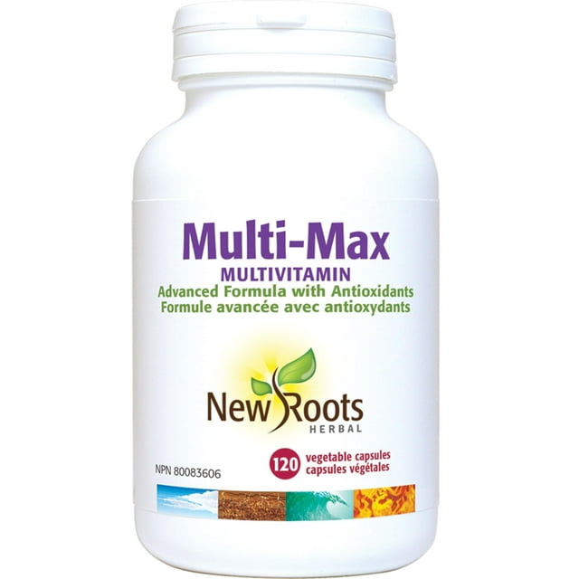 New Roots Herbal - Multivitam�nico Multi-Max, 120 c�psulas vegetales, suministro para 60 d�as, f�rmula avanzada de 45 ingredientes con a