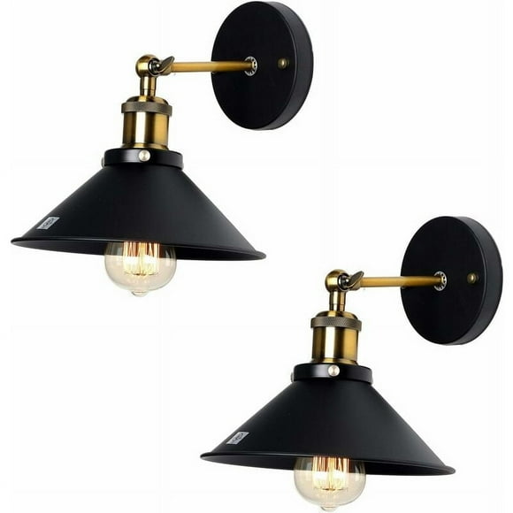 Dutchman Applique Murale Style Vintage Design Industriel Fini Antique Noir