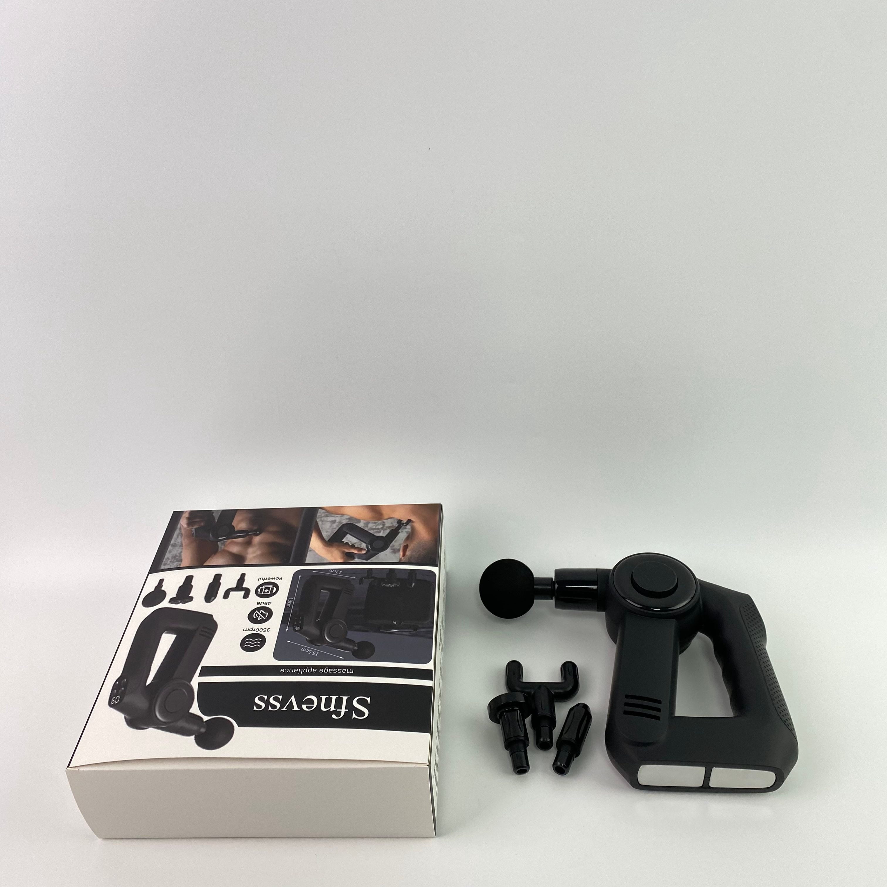 Sfnevss lectric massage appliances, namely, electric vibrating massager,Quiet Deep Tissue Therapy Massage Gun - Bluetooth Enabled (Black - 5th Gen)