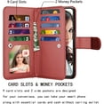 thumbnail image 2 of NJJEX Wallet Case for Samsung Galaxy A03S A12 A13 A14 A23 A32 A51 A52 A53 A54 5G Case,[9 Card Slots] PU Leather Credit Holder Folio Flip [Detachable] Kickstand Lanyard Magnetic Phone Cover [Wine Red], 2 of 7