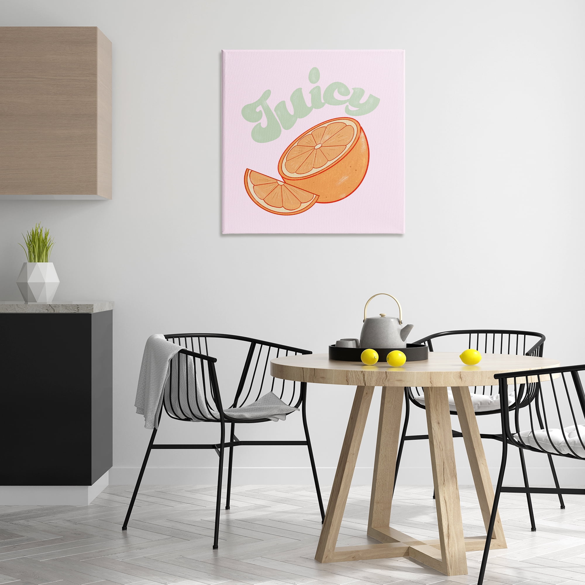 Stupell Industries Juicy Citrus Slice Food & Beverage Painting Wrapped Canvas Art Print Wall Art, 30 x 30