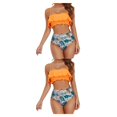 thumbnail image 3 of Greeniant Traje de baño dividido para mujer Traje de baño con volantes acolchados en el pecho Ropa de playa sin mangas Type8 NO8 Greeniant CBP224471, 3 of 5