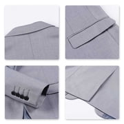 Mens Slim Fit Blazer Jacket Two-Button Notched Lapel Casual Suit Jacket