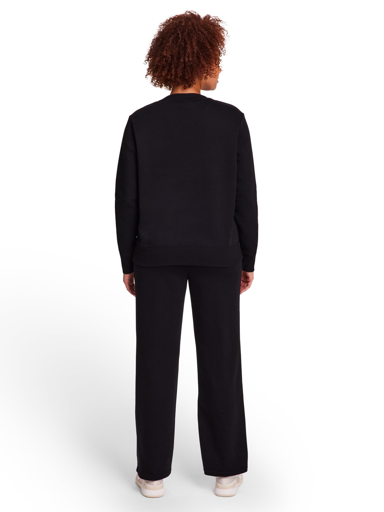 Reebok Women's and Women's Plus Sport Core Crewneck and Straight Leg Pant 2-Piece Set, Sizes XS-4X