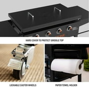 Blackstone Original Outdoor Griddle, 4-Burner 36 Flat Top Grill with Hard Cover, Black