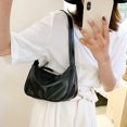 thumbnail image 1 of Bolsa Bolsos de mujer Color sólido PU Cuero Mujer Hombro Axila Bolso (Negro) JShteea Para Estrenar, 1 of 8