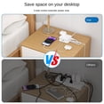 thumbnail image 4 of 8AC2USB1Type-C port socket for travel, portable cough storage, wiring board with multiple slots and multiple holes,white, 4 of 17