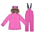 thumbnail image 3 of KAUOD Boys Girls 2 Piece Snow Suits Waterproof Hooded Ski Jackets+bib Pants Set Kids Insulated Snowboard Coats Snowpants, 3 of 9
