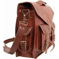 thumbnail image 4 of Rajeriya-18 Inch Handmade Leather Messenger Office Cross body Laptop Briefcase Computer College Satchel Bag for Men and Women, 4 of 5