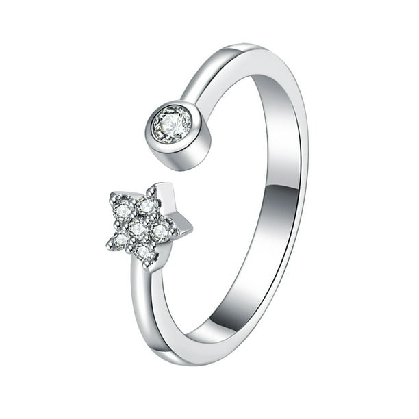 1 anillo de moda sencillo con apertura para el dedo, elegante decoración para el dedo de mujer.