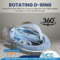 thumbnail image 6 of Mega Cargo Control Mega Cargo Control Rotated Floor Mount Round Tie-Down D Ring - (10-Pack) WLL: 2000 lbs, 6 of 7