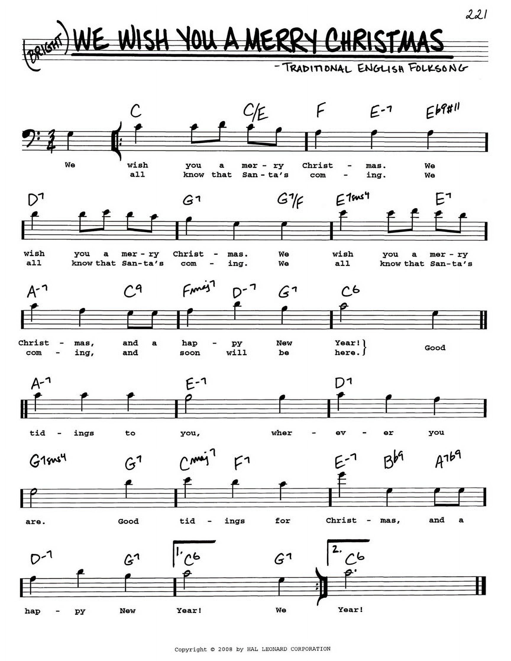 Hal Leonard The Real Christmas Book - Bass Clef Edition