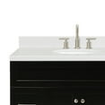thumbnail image 5 of Ariel Hamlet 42 In. Oval Sink Bathroom Vanity With Carrara White Quartz Countertop 1.5 Edge In Black, 5 of 11
