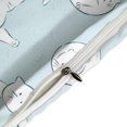 thumbnail image 4 of HAHDAXIA Cat Cute Pattern Bedding Solid Comforter Set for All Seasons,3 Pieces(1 Comforter+2 Pillowcases),Soft Microfiber Bedding Set Full(79"x90"), 4 of 7