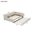 thumbnail image 6 of ARCTICSCORPION Wood Full size Upholstered Daybed with Trundle Beige, 6 of 9