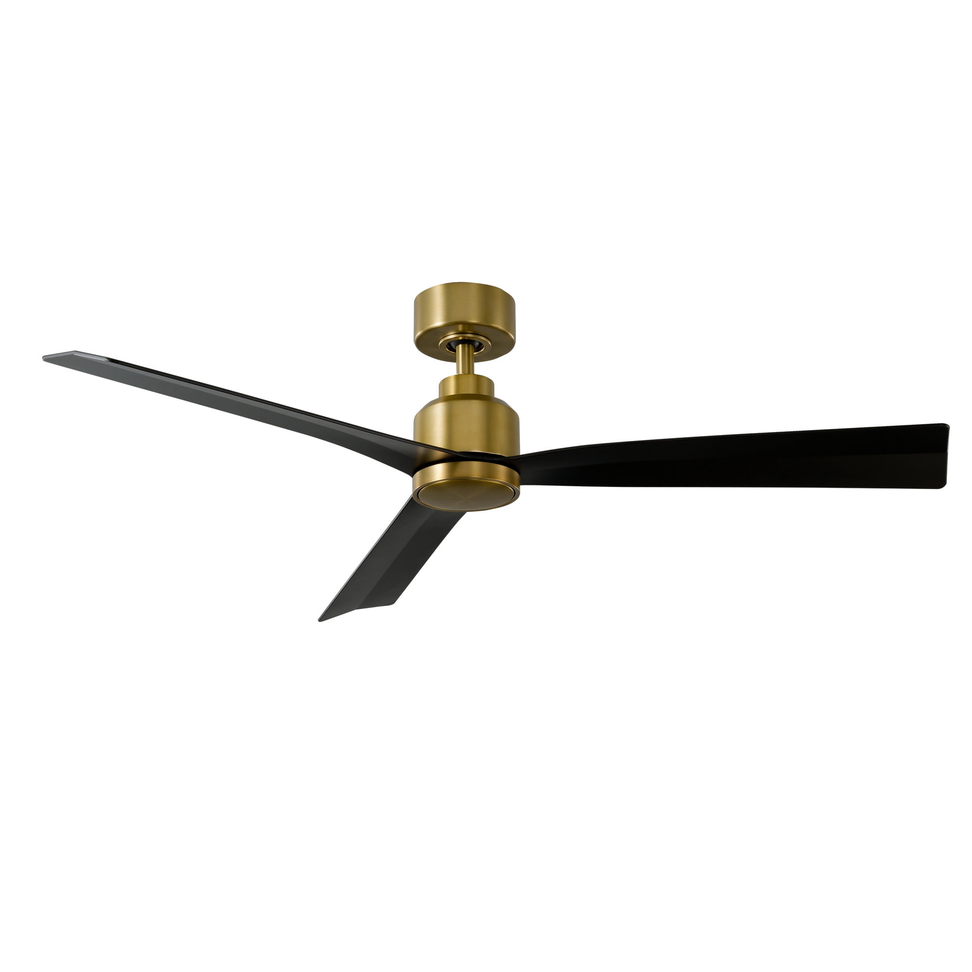 WAC Clean 52" Soft Brass/Matte Black Smart Ceiling Fan with Remote Control