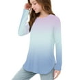 thumbnail image 6 of Favoffer Girls Long Sleeve T Shirts Round Neck Curve Hem Side Slit Basic Casual Loose Tunic Soft Tops 3-12Y, 6 of 7
