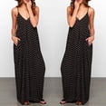 thumbnail image 1 of FcBaudy Robe Sans Manches à Col en V, Robes pour Femmes, Robes d'Été pour Femmes Mode Femmes Col en V Sans Manches Poche Pois Ample Robe de Plage Robe Maxi Robe Femme, 1 of 9