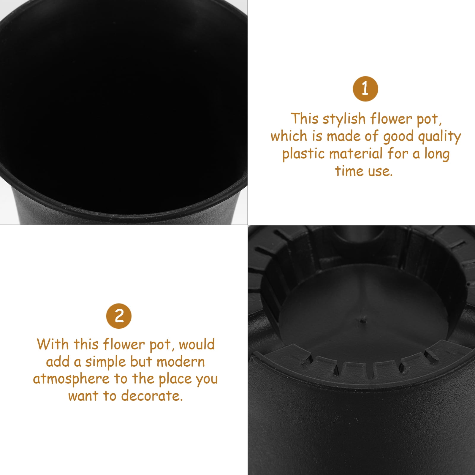 15 Pcs Large Planters for Outdoor Plants Flowerpot Sturdy Pots Office