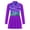 Purple, variant on Jhaoyu Girls Swimming Dress Rash Guard UPF 50+ One Piece Swimsuit Beach Pool Swimwear Bathing Suit Navy Blue 6