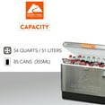 thumbnail image 2 of Ozark Trail Ice Chest Cooler 54 Quarts Stainless Steel Portable Cooler with Bottle Opener 85 Can, 51 L, 2 of 8
