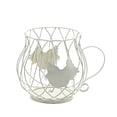 thumbnail image 2 of Naittoop 5in Metal Wire Egg Basket – Vintage Chicken Egg Collecting Basket with Handle Cup-Shaped Eggs Storage Container for Gathering Fresh Eggs Farmhouse Kitchen Easter Decor White, 2 of 6