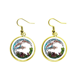 thumbnail image 1 of Patrón de hojas de loto la geometría de la carpa Ear Dangle Golden Drop Earring Jewelry Mujer Unbranded M, 1 of 3