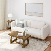 Plank+Beam Farmhouse Coffee Table, 40 Solid Wood Tables for Living Room, Rectangular Center Table