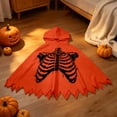 thumbnail image 2 of Girls Hooded Jumpsuits Long Sleeve Graphic Bluses Halloween Themed Party Costume Stylish Festival Tops for Kids, 2 of 8