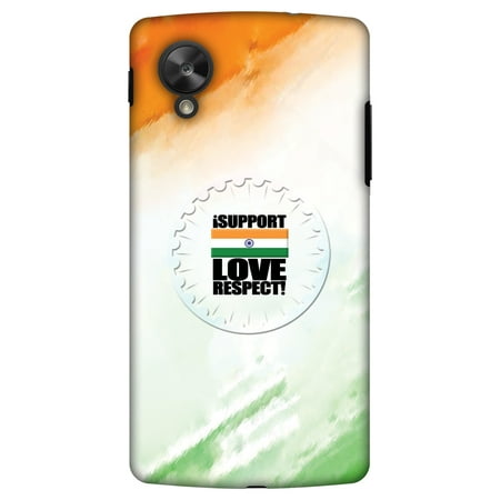 LG Nexus 5 D820 Case, Google Nexus 5 D820 Case - I Support Love India,Hard Plastic Back Cover, Slim Profile Cute Printed Designer Snap on Case with Screen Cleaning (Nexus 5 Best Price In India)