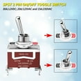 thumbnail image 4 of 1 piece, toggle switch 12V DC 125V SPST 2-pin waterproof Marine toggle switch 12V toggle switch 30A heavy-duty and trunk lid car ship car truck, 4 of 6