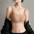 thumbnail image 3 of HVOBTTY Womens Everyday Basic Sleeping Bras, Bras for Women, Women's Bra-thin Cup No Steel RingUnderwear Gathered Sleep Bra Khaki, M, 3 of 5