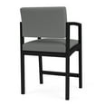 thumbnail image 3 of Lesro Lenox Steel Fabric Hip Waiting Room Guest Chair in Black/Open House Asteroid Gray, 3 of 5