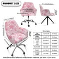 thumbnail image 7 of Xixirimido Cherry Blossom Pattern Stretch Office Chair Cover Desk Chair Cover for Armrest Chair Universal Swivel Chair Slipcovers Mid Back Floral Accent Dining Chair Protector, 7 of 7
