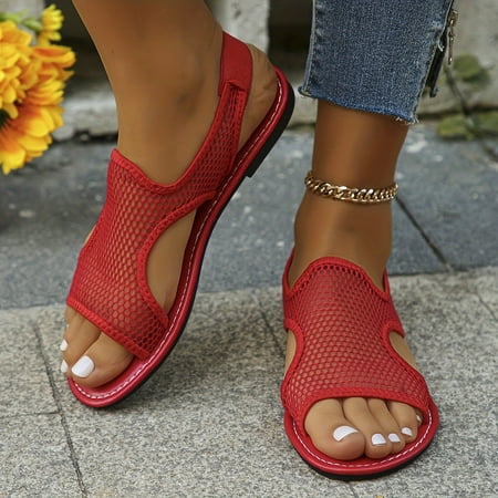 

Women s Buckle Strap Flat Sandals Square Toe Slingback Patent Leather Shoes Outdoor Summer Sandals