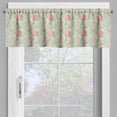 thumbnail image 2 of Ambesonne Flowers Valance Pack of 2, Retro Spring Blossoms, 54"X12", Mint Pink, 2 of 5