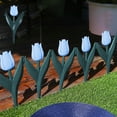 thumbnail image 4 of Blueek Plastic Garden Fence Picket Fence Edgings Tulips Plant Outdoor Decoration for Lawns Flowerbeds Plant Borders Yard(Blue,11in), 4 of 6
