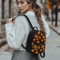 thumbnail image 3 of Eheartsgir Halloween Pumpkin Pattern Small Backpack for Work Shopping, Lightweight Travel Daypack Polyester Front Pocket Mini Backpack, 3 of 8