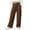 Brown, variant on Girls Sweatpants Size 8, with Multi-Pockets Straight Leg Elastic Waist Casual Cargo Athletic Pants Black (5-15T)