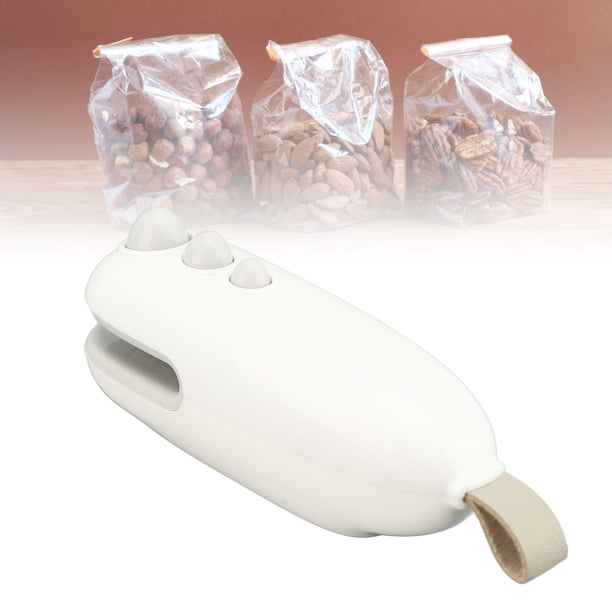 2 En 1 Mini Sellador De Bolsas, Sellador De Caliber Portátil Recargable Y Sellador De Bolsas Portátiles Con Cordones Para Bolsas De Plástico Bolsas De Alimentos Almacenamiento