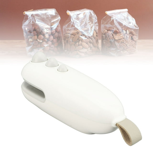 2 En 1 Mini Sellador De Bolsas, Sellador De Caliber Portátil Recargable Y Sellador De Bolsas Portátiles Con Cordones Para Bolsas De Plástico Bolsas De Alimentos Almacenamiento