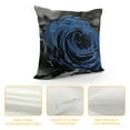 thumbnail image 4 of JEUXUS  Dark Blue Throw Pillow Covers for Couch  Flower Blue Pillows Decorative Throw Pillow Covers Bed Living Room Pillow Cases Farmhouse Pillow Covers for Spring Summer (Blue), 4 of 5
