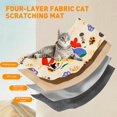 thumbnail image 2 of Juego de 2 fundas de alfombra de 31.5 x 19.6 pulgadas para gatos recortables con diseño de gato rascador de muebles para gatos de interior, 2 of 6