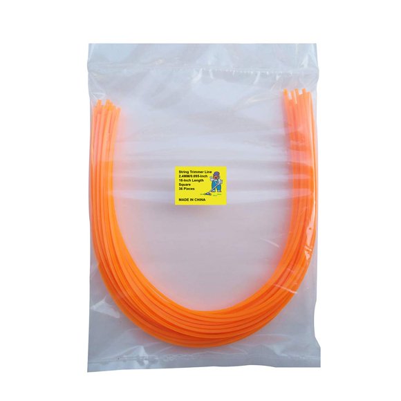 ZeeYee 36 Pieces Precut Square .095 Inches by 18 Inches Length String Trimmer Line
