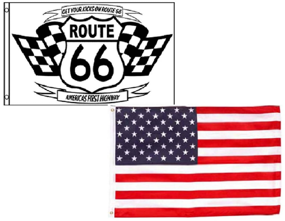 3x5 Historic Route 66 State List White Premium Quality Flag 3'x5' Banner Grommet