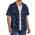 thumbnail image 2 of Sikiie Hockey Players Men's Cuban Shirt, Hawaiian Shirts, Business Casual Button Down Shirts, Short Sleeve Shirt-Large, 2 of 5
